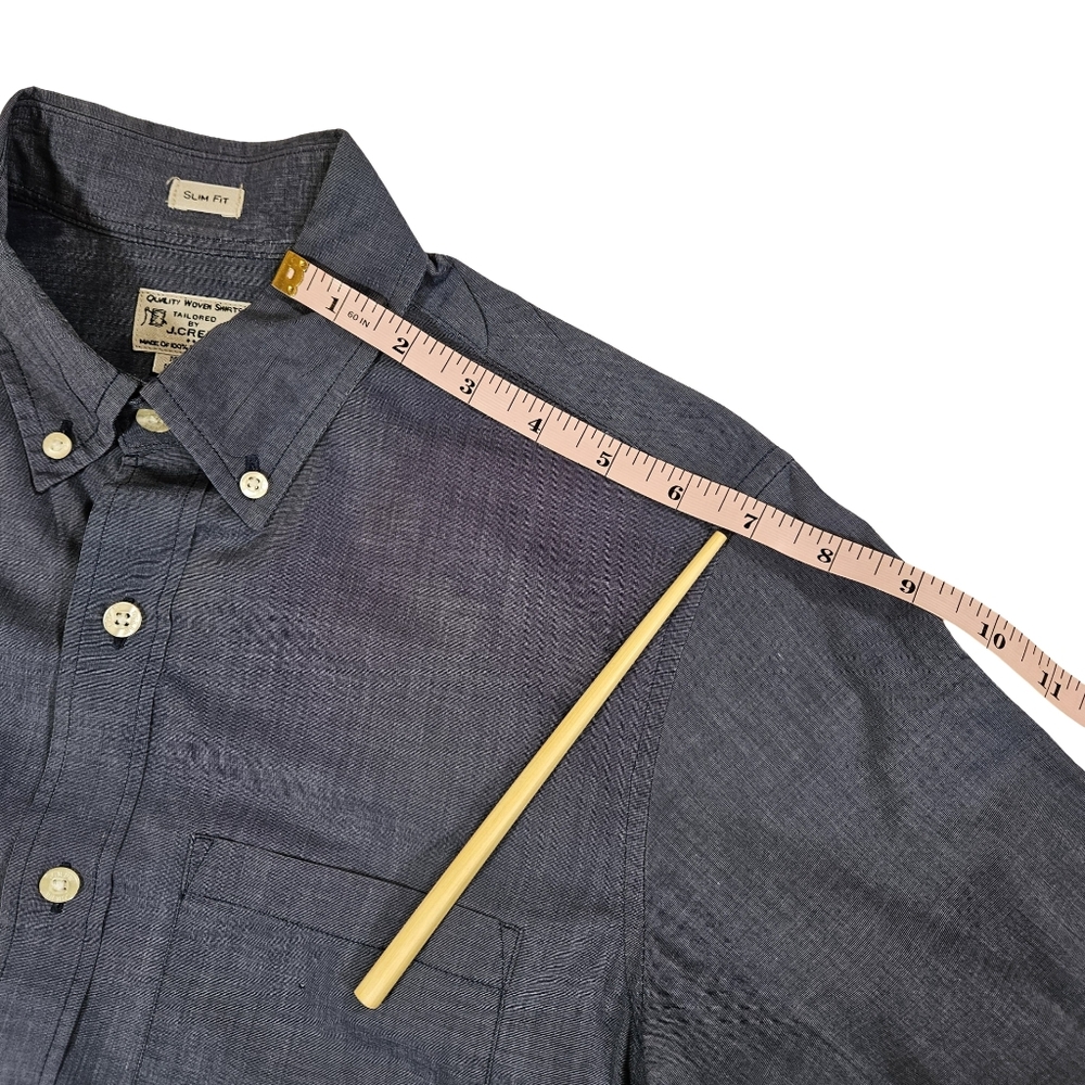 J. Crew Slim Fit 100% Cotton Long Sleeve Button Down Shirt, Dark Blue, XS - Picture 8 of 9